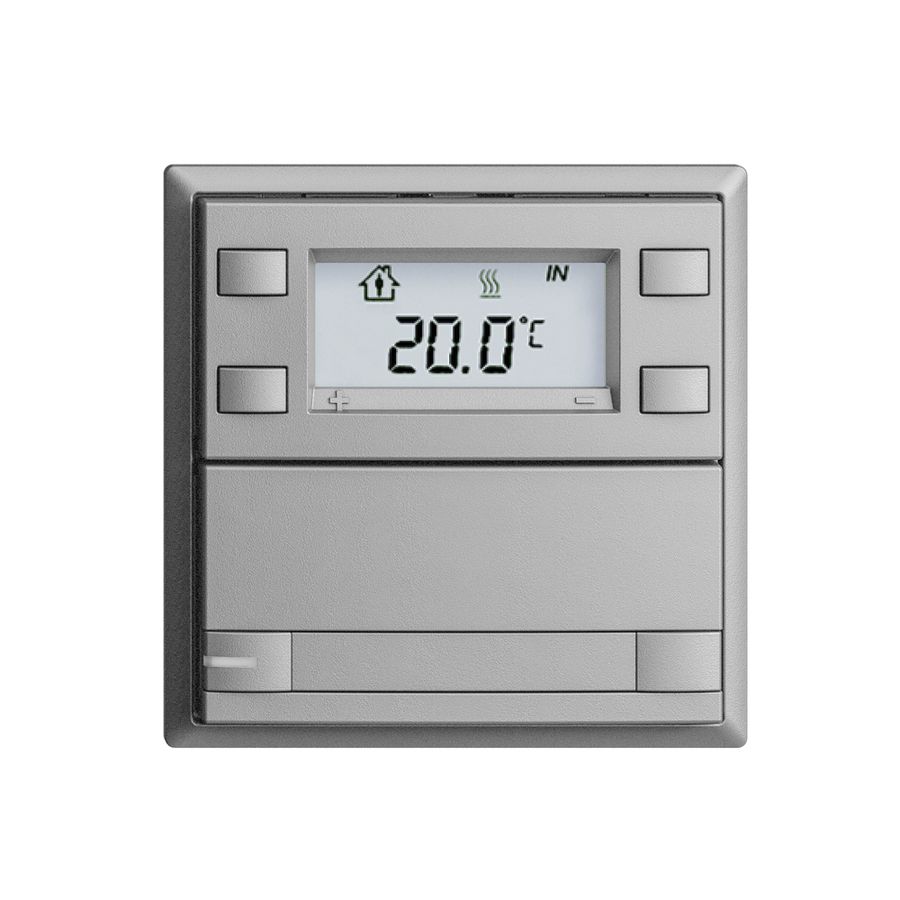 Poussoir RTH ENC KNX 1× EDIZIOdue F silver, avec pap.+LED RGB