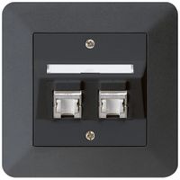 Kit di montaggio INC kallysto.trend C cat.6 2RJ45/s nero