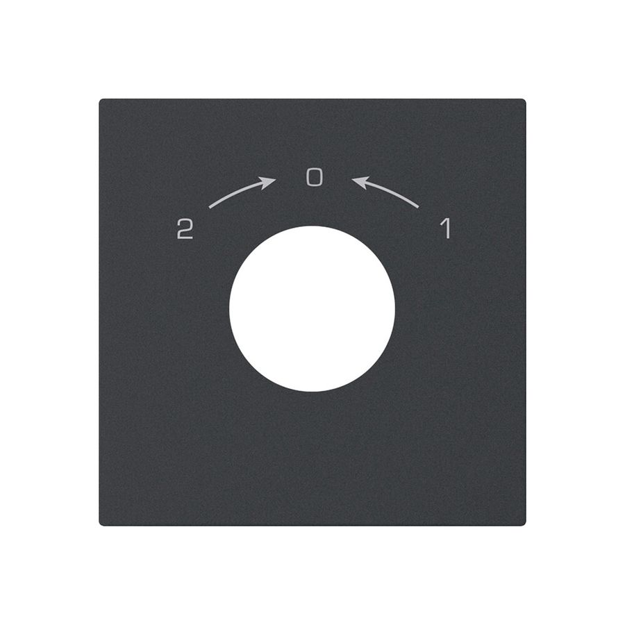 Kit frontale per contatto rotativo a chiave 60×60mm kallysto 1>0<2 nero