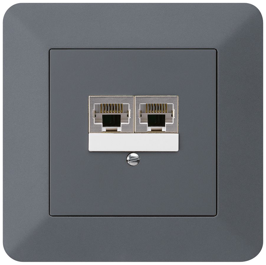 UP-Dose kallysto.trend 2×RJ45s parallel anthrazit