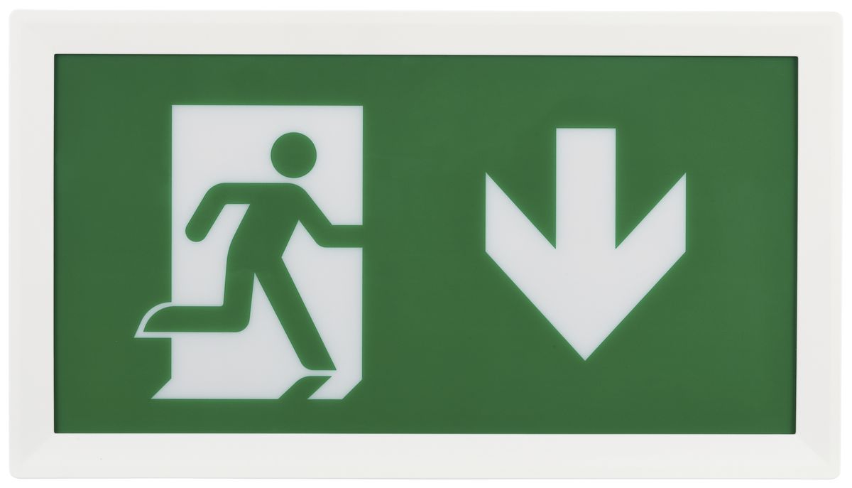 LED-Rettungszeichenleuchte Sylvania LiFeSafe Wand 3h BS Pt weiss