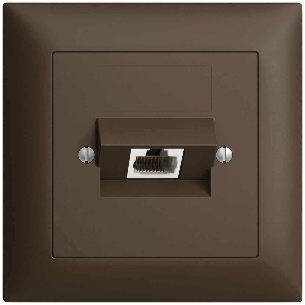 UP-Anschlussdose 1×RJ45/u 4P ITplus EDIZIOdue coffee