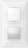 Combinaison ENC SIDUS 2×1 contact lum+sonnerie blanc
