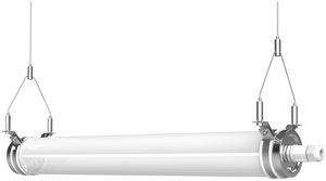 Luminaire tubulaire industriel LED 40W, 5000K, 5600lm, 120°, IP69K