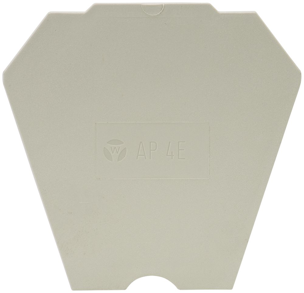 Paroi de fermeture Wieland 4mm² gris pour borne 2 étages