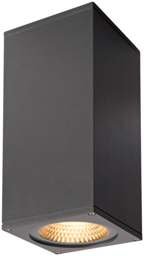 LED-Wandleuchte BIG THEO, Flood up/Beam down 2×17.5W 2000lm 3000K IP44 anthrazit