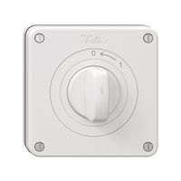 NUP-Schwenktaster NEVO, mit Drehgriff, KS, 0 <- 1, weiss