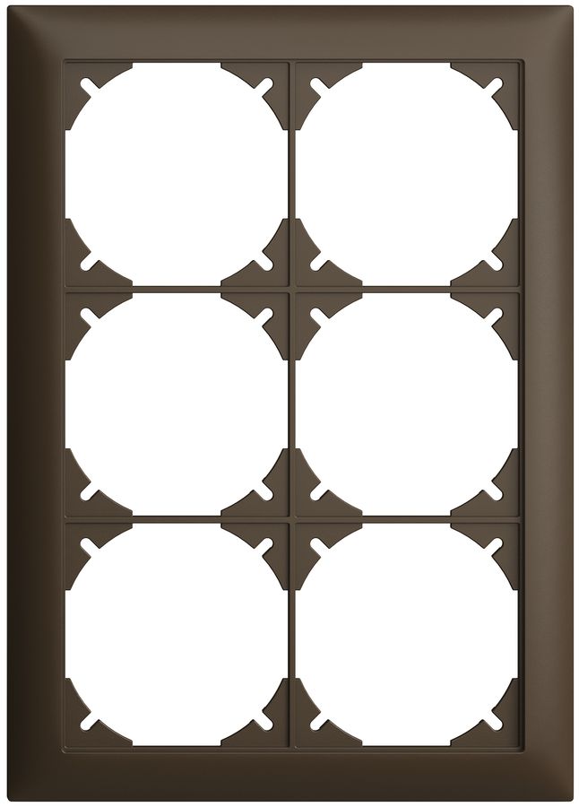 Abdeckrahmen EDIZIOdue 2×3 coffee