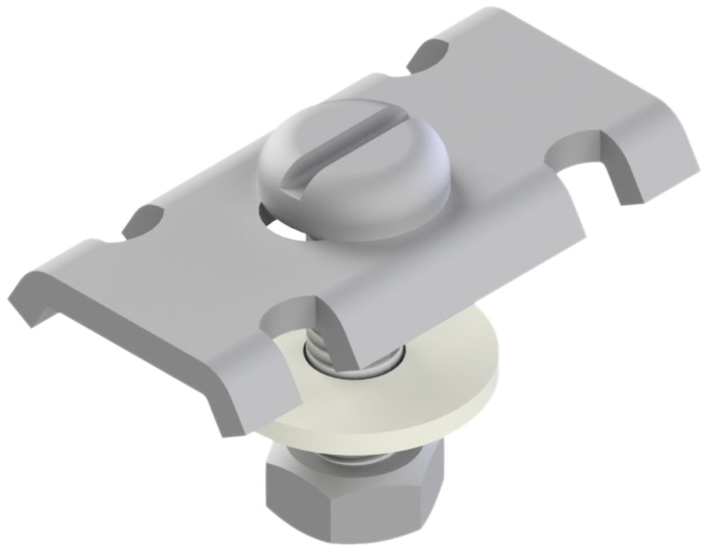 Éclisse Lanz 40×21 mm de fixation Lanz galvanisée a.vis matière synthétique