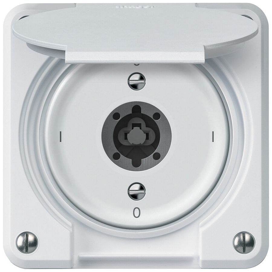 Interrupteur à clé ENC robusto interrupteur 3×1 pôle 16A 250V 86×86mm blanc