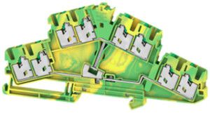 Borne de terre joignable WM S2T 2.5 8C PE 2.5mm² 4×2 DIN35 vt-jn