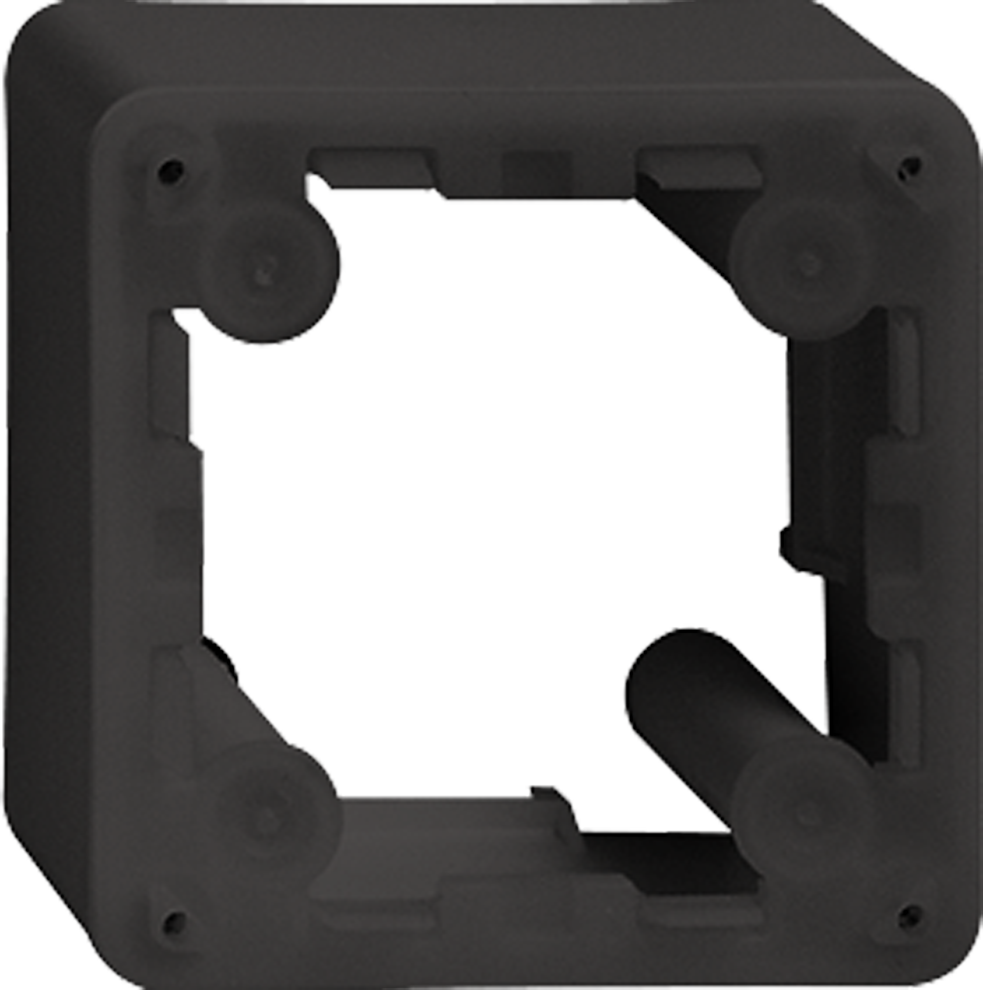 Zwischenrahmen schwarz 20mm mit Schrauben und Dichtung