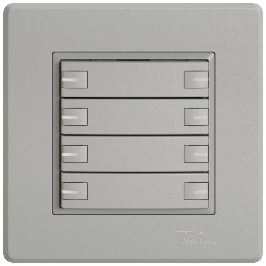 Pulsante KNX RGB INC EDIZIO.liv SNAPFIX® sensore temp.RGB-LED 8× com.1T grc