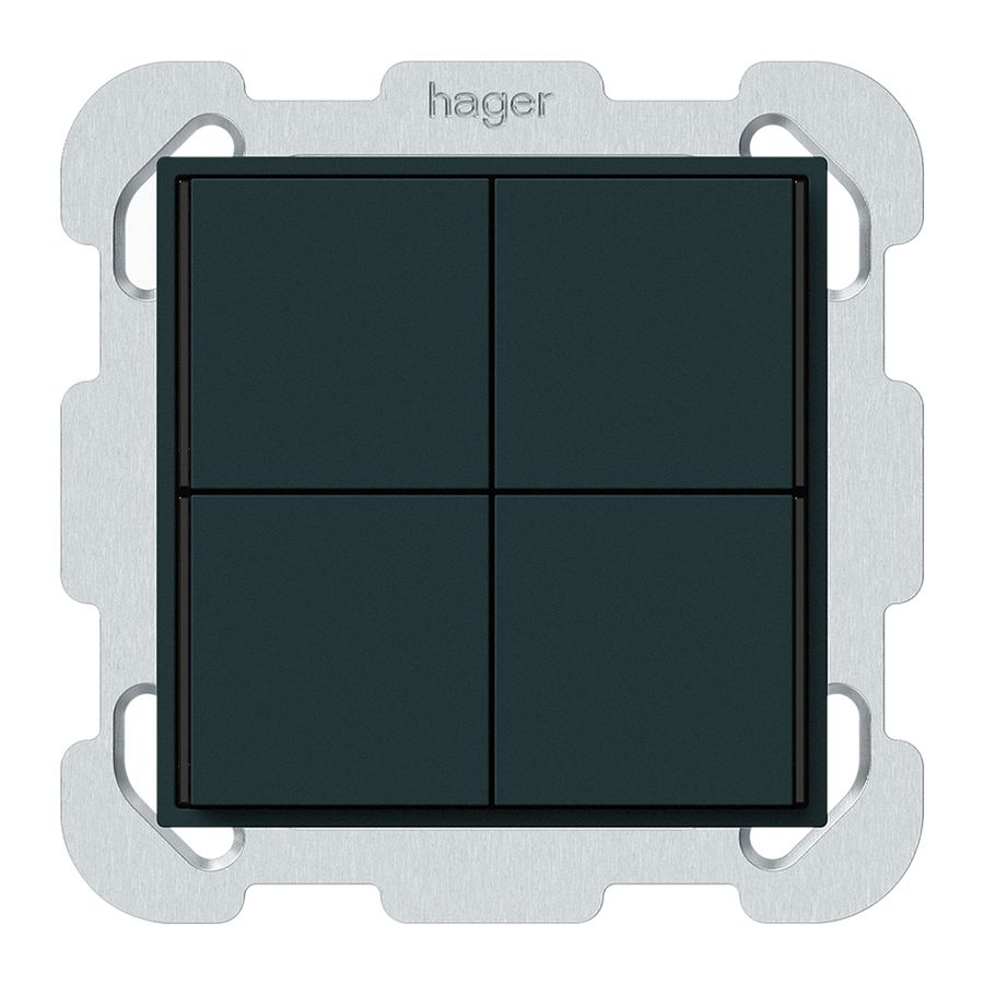 Poussoir KNX ENC KAL 4×touches 4×points actionnables LED noir