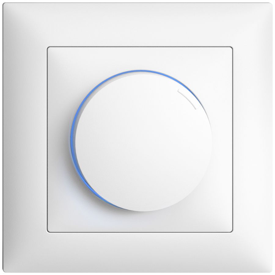 UP-Drehdimmer EDIZIOdue 40…600W beleuchtbar Phasenanschnitt weiss