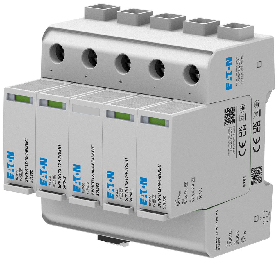 Kombiableiter Eaton SPPVRT12-10-4+PE+AX DC 1000V 3.8kV