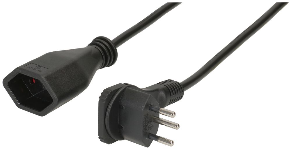 Rallonge MAX HAURI T12 angle plat/T13 sécurité enfants Td 3×1mm² 5m noir