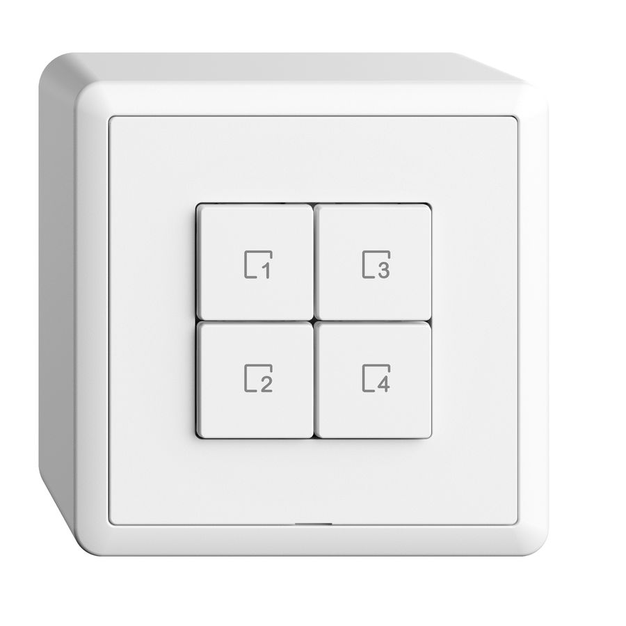 Poussoir scène AP 4 scènes/4T Edue Wiser blanc