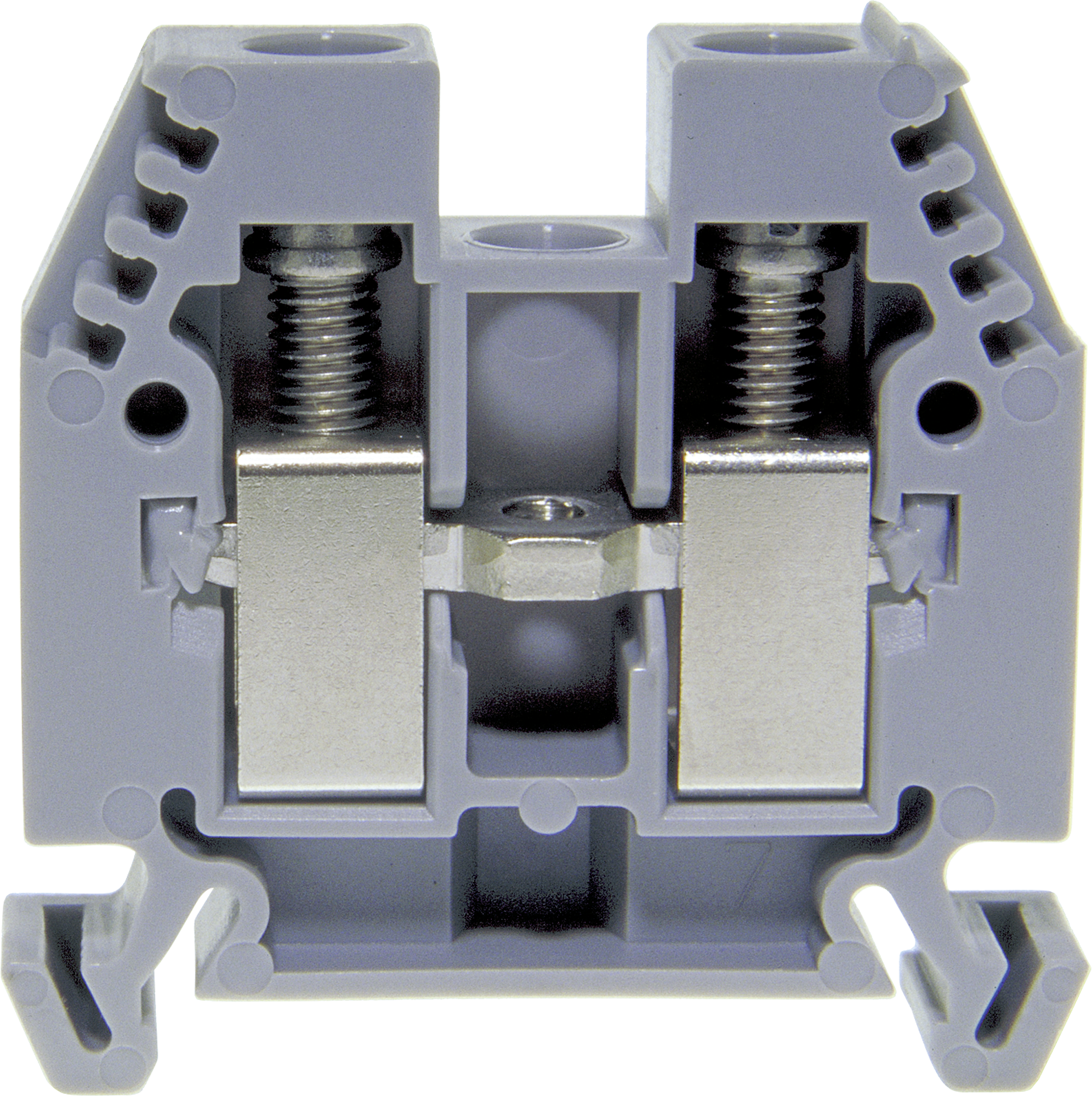 Durchgangs-Reihenklemme Woertz Ex 6…16mm² 76A 1000V Schraubansch.2×1 TH35 grau