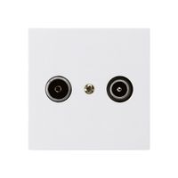 UP-Antennendose kallysto R/TV 14dB Durchgangsdose weiss