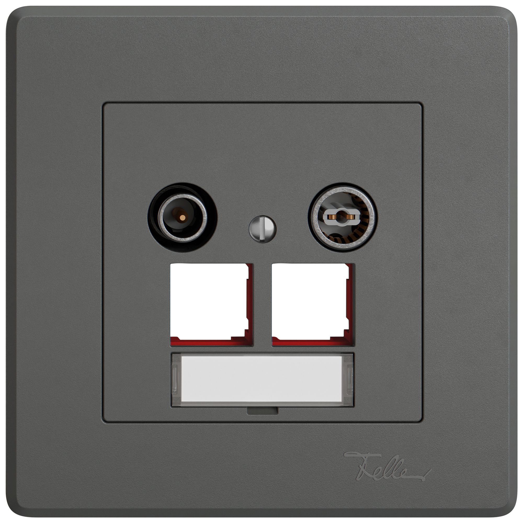 Prise multimédia ENC TV-R EDIZIO.liv SNAPFIX® EASYNET p.2×RJ45 S-One 11dB grf