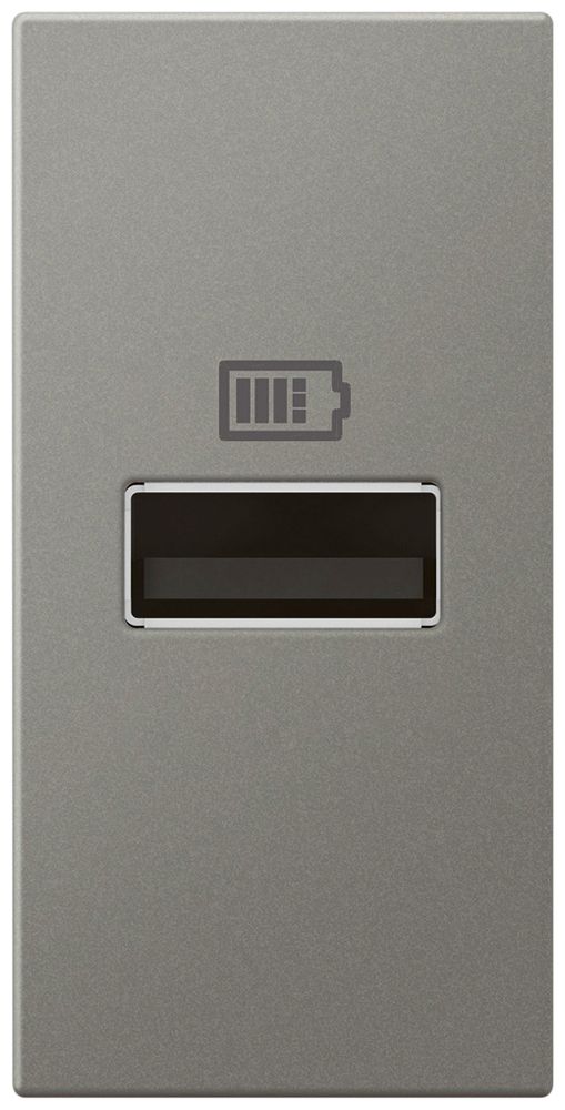 Prise de charge USB Legrand Mosaic 1×USB-A 3000mA 5V magnésium