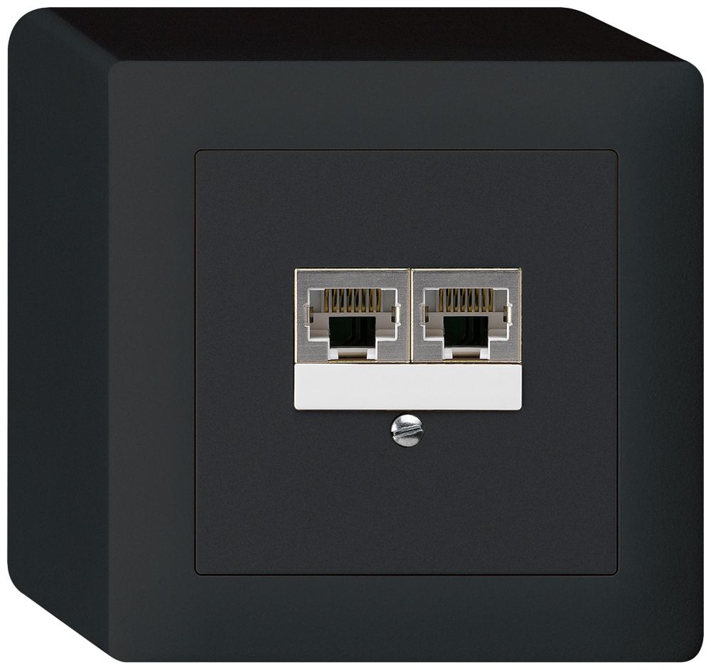 AP-Dose kallysto 2×RJ45s parallel schwarz