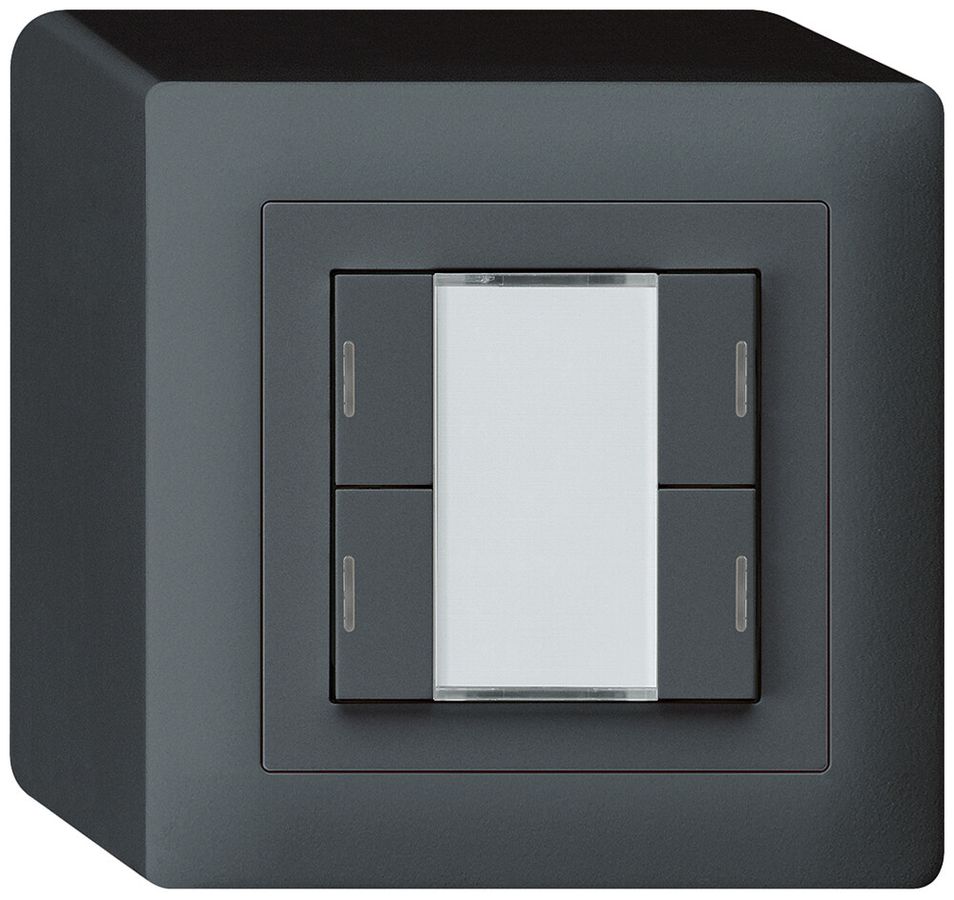 AP-Taster kallysto KNX 4×anthrazit RGB LED s/e-link