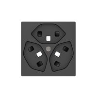 Frontplatte SIDUS anthrazit zu 3×T23 mit shutter