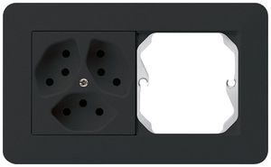 UP-Kombination kallysto.trend Gr.I-I horizontal 3×Typ 13+leer schwarz