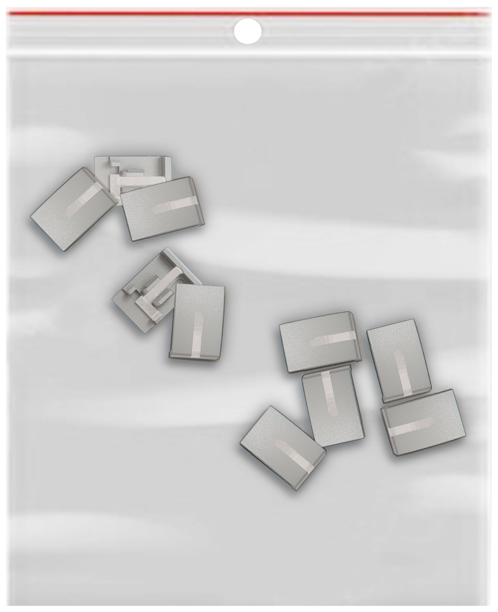 Elemento laterale EDIZIO.liv SNAPFIX® p.KNX UNI&zeptrion 10 pezzi con LED grc