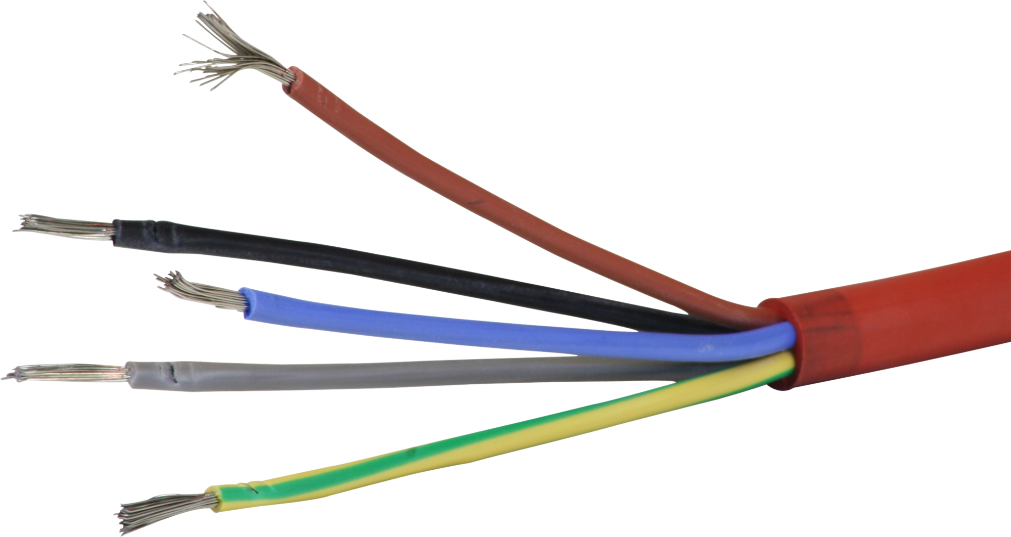 Silikonkabel 5×1.5mm² 3LNPE rot Eca