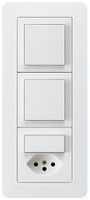 UP-Kombination kallysto.trend Gr.I-I-I vertikal 2×Schalter S3+S3/Typ 13 weiss