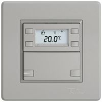 Poussoir RTH ENC EDIZIO.liv SNAPFIX® a.RGB-LED 1×touche comm.2T grc