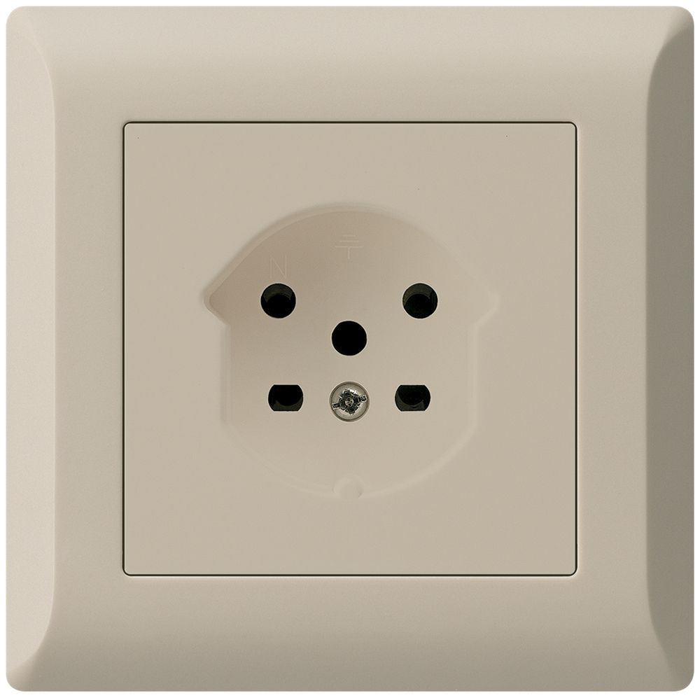 UP-Steckdose HA kallysto.line Typ 15 mit Steckklemmen beige