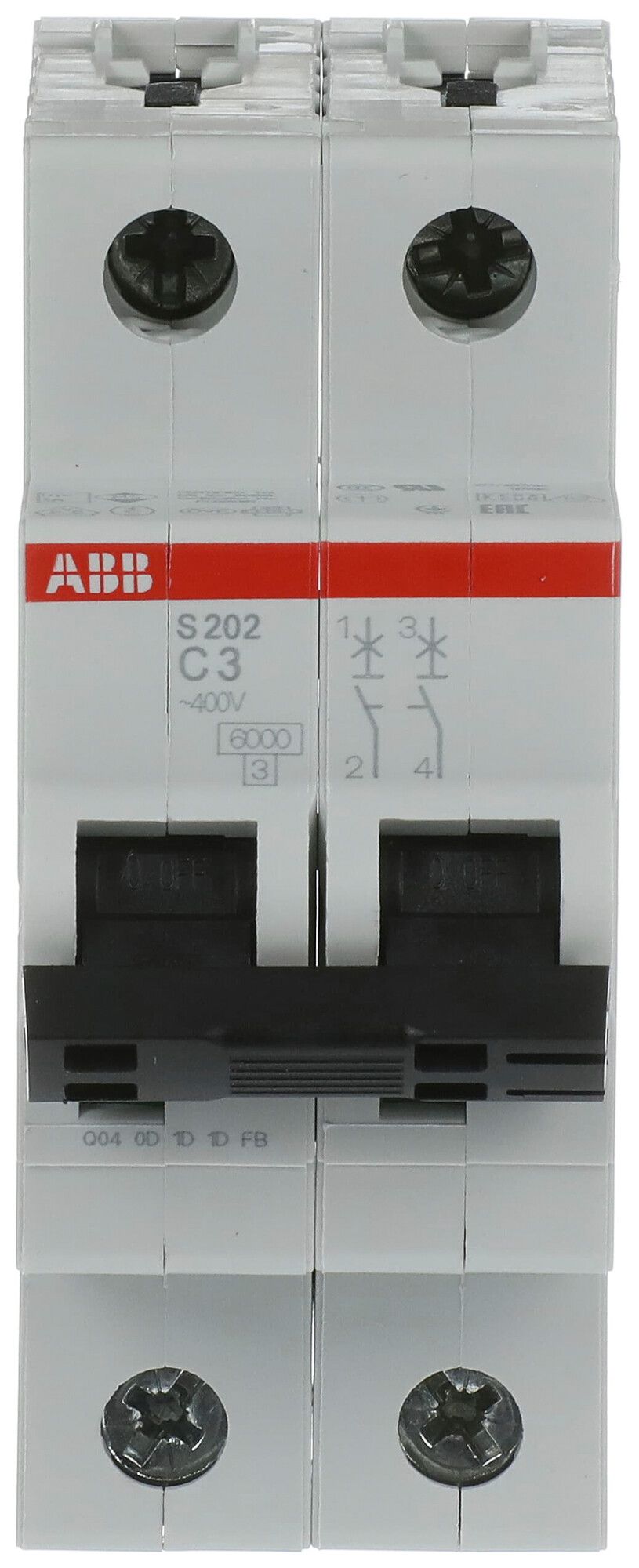 Leitungsschutzschalter ABB S202-C3 3A C 6kA