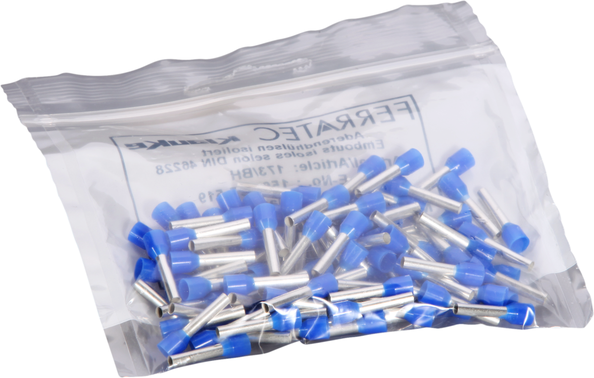 Aderendhülse Typ A isoliert 2.5mm²/12mm blau