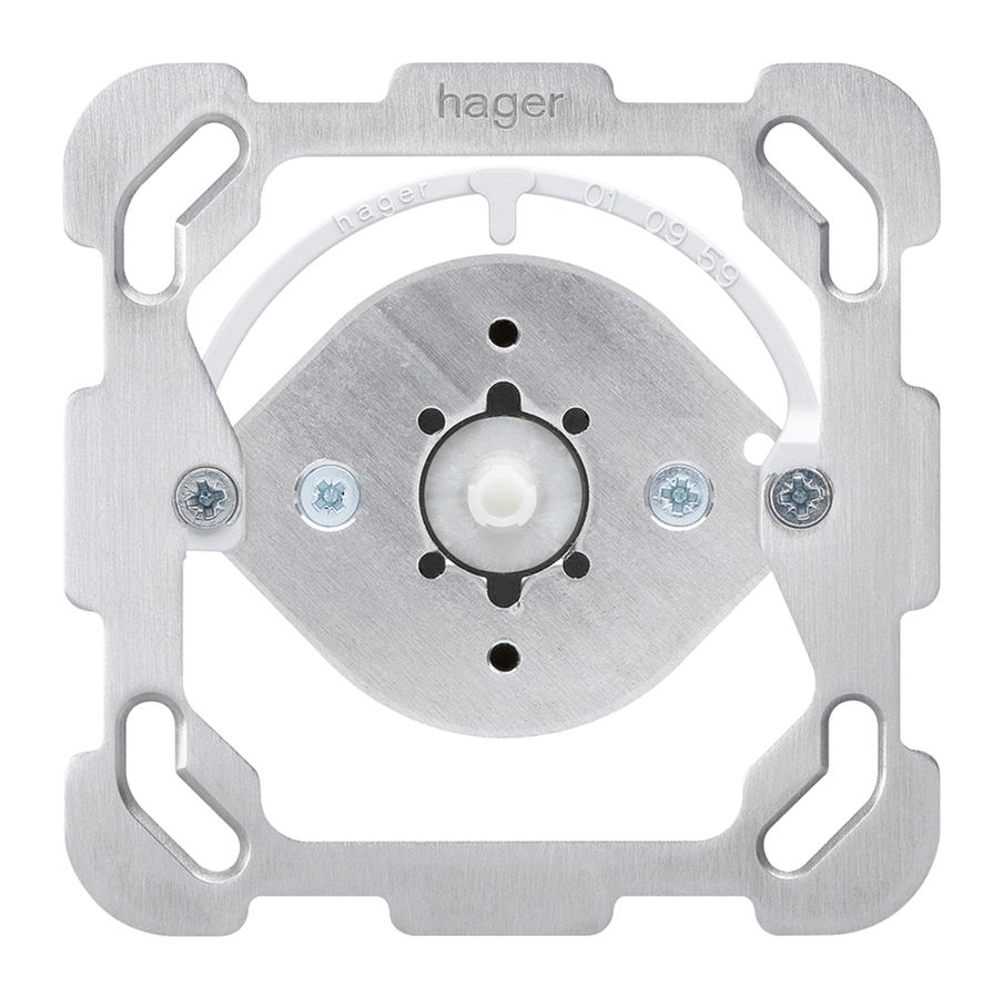 Intérieur contact pivotant Hager fermeur 1L avec plaque de fixation