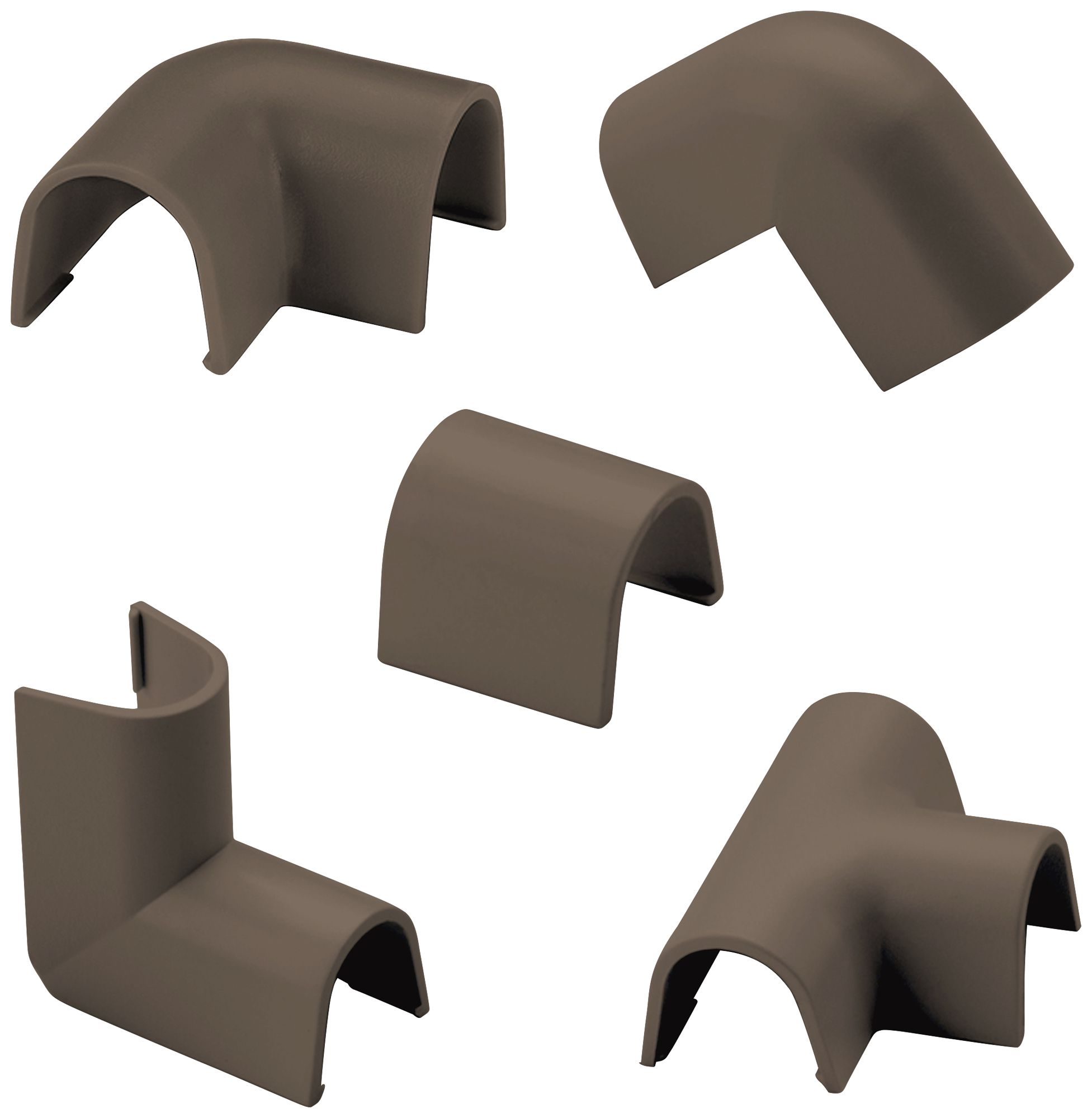 Set di raccordi MAX HAURI cablefix per canale mini 10mm 10 pezzi marrone