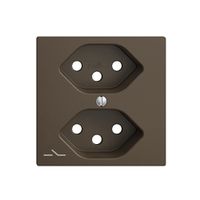 Frontplatte EDIZIOdue 2×T13 1×S coffee