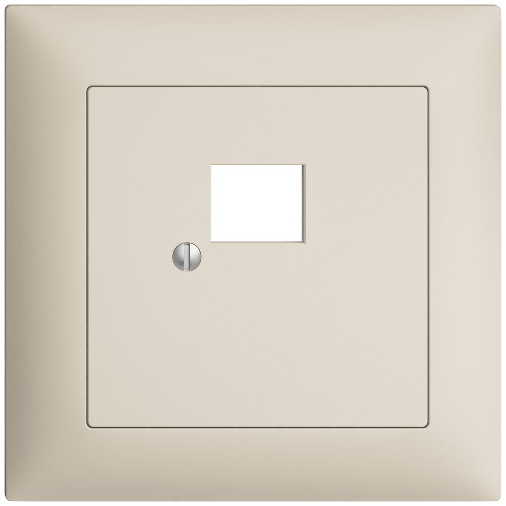 UP-Frontset EDIZIOdue crema 88×88mm 1×RJ45