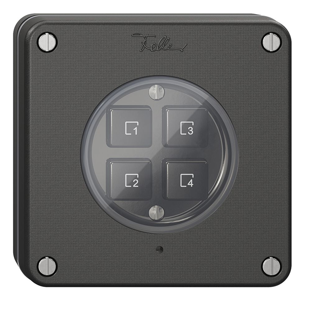 UP-Szenentaster 4 Szenen/4T NEVO Wiser schwarz