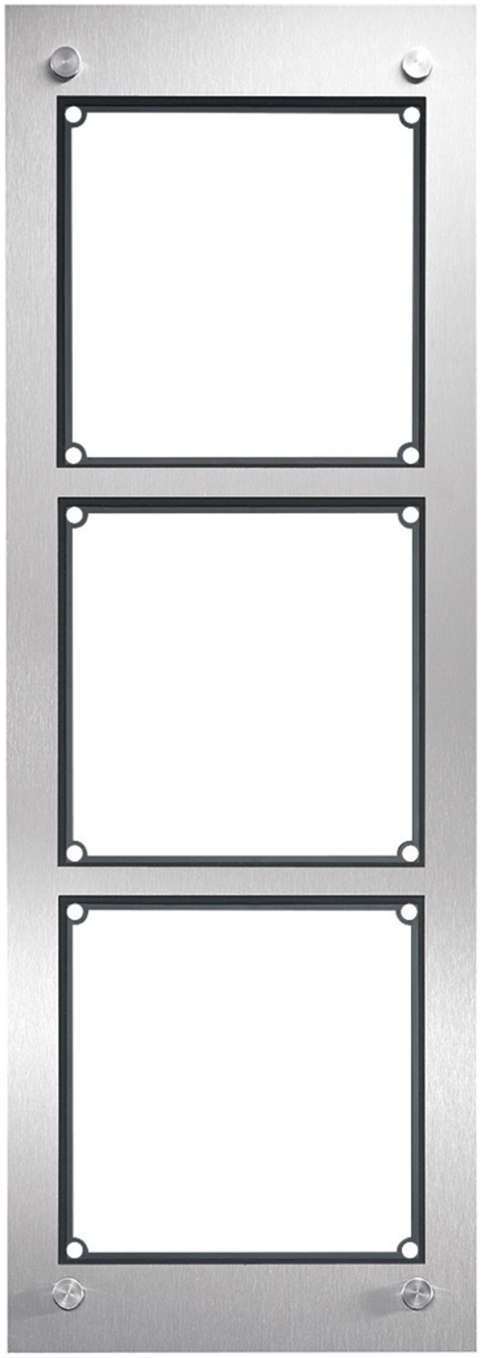 UP-Gehäuse für Türsprechanlage Hager elcom.modesta 3×1 2-Draht m.Rahmen, Edelst.