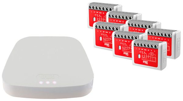 Kit centralina SmartHome Urmet GATE-UP KIT 1×GATE-UP 7×MVR500E-UP
