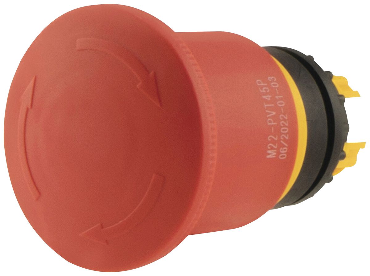 Pilzdrucktaster Eaton M22-PVT45P rot Ø45mm hoch IP67/IP69K