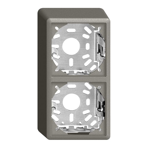 Capot avec plaque de base 54/39mm combinaison FX vertical/horizontal gris foncé