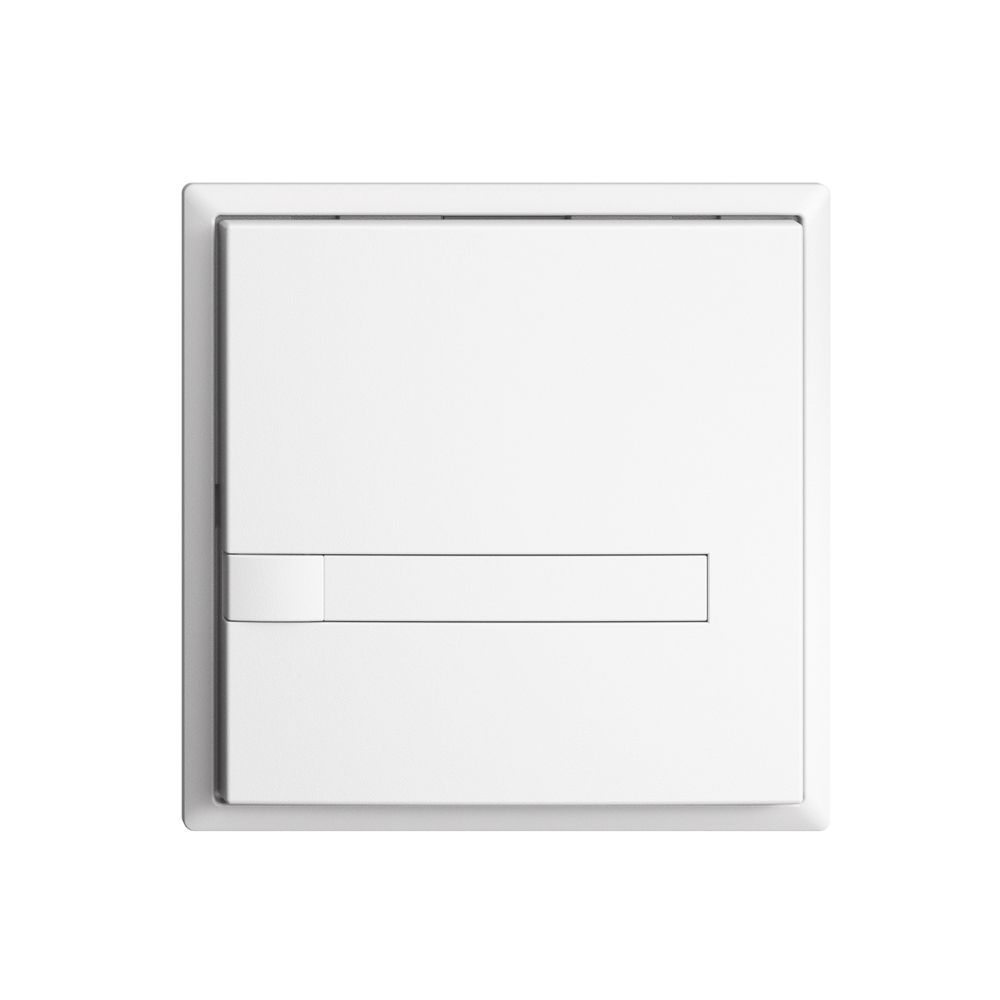 Poussoir ENC KNX 1× EDIZIOdue blanc RGB sans LED avec insert papier