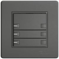 UP-KNX-Taster RGB EDIZIO.liv SNAPFIX® Temperaturfüh.RGB-LED 3×T 2-Tbed.dgu