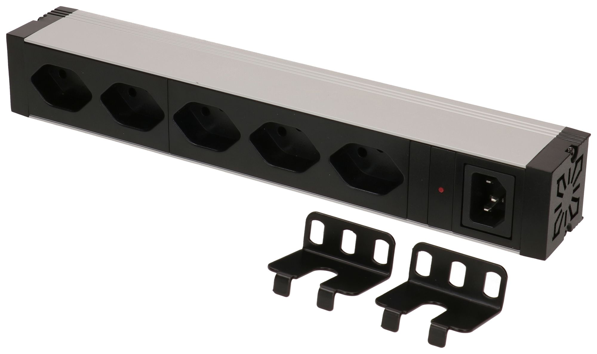 Presa multipla MH 5×T13 1UA nero