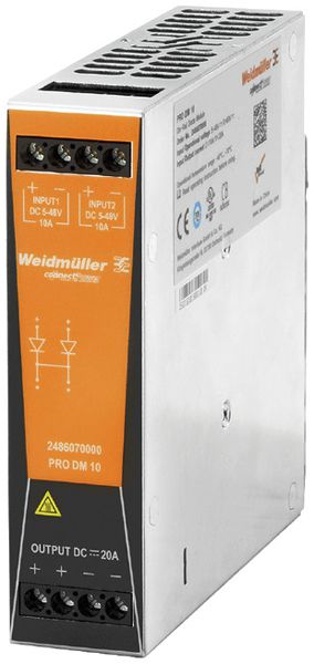 Modulo a diodo WM PRO DM 10 5…48VDC IN: 2×10A OUT: 1×20A